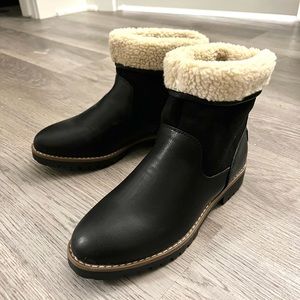 NEW Nautica Waterproof Black Boots with Sherpa Lining | Brand New Never Worn